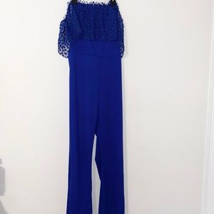 Halfword Off Shoulder High Waisted Long Jumpsuit